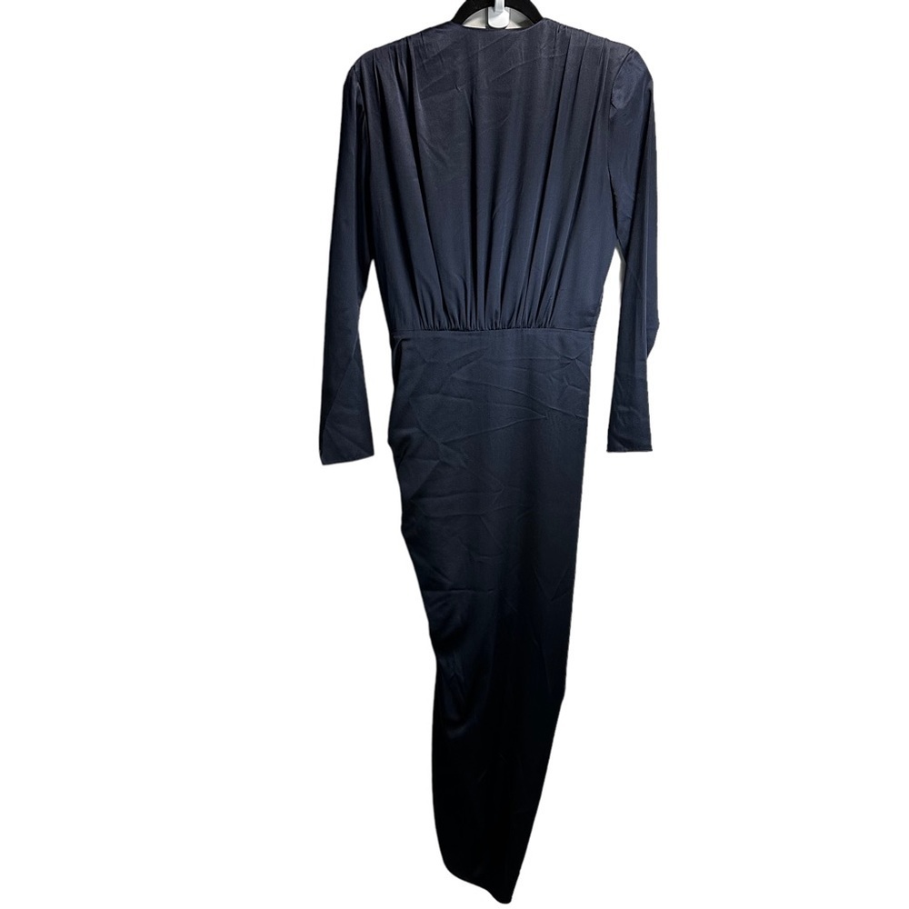 Veronica Beard Cameri Ruched Satin Midi Dress - Picture 9 of 12
